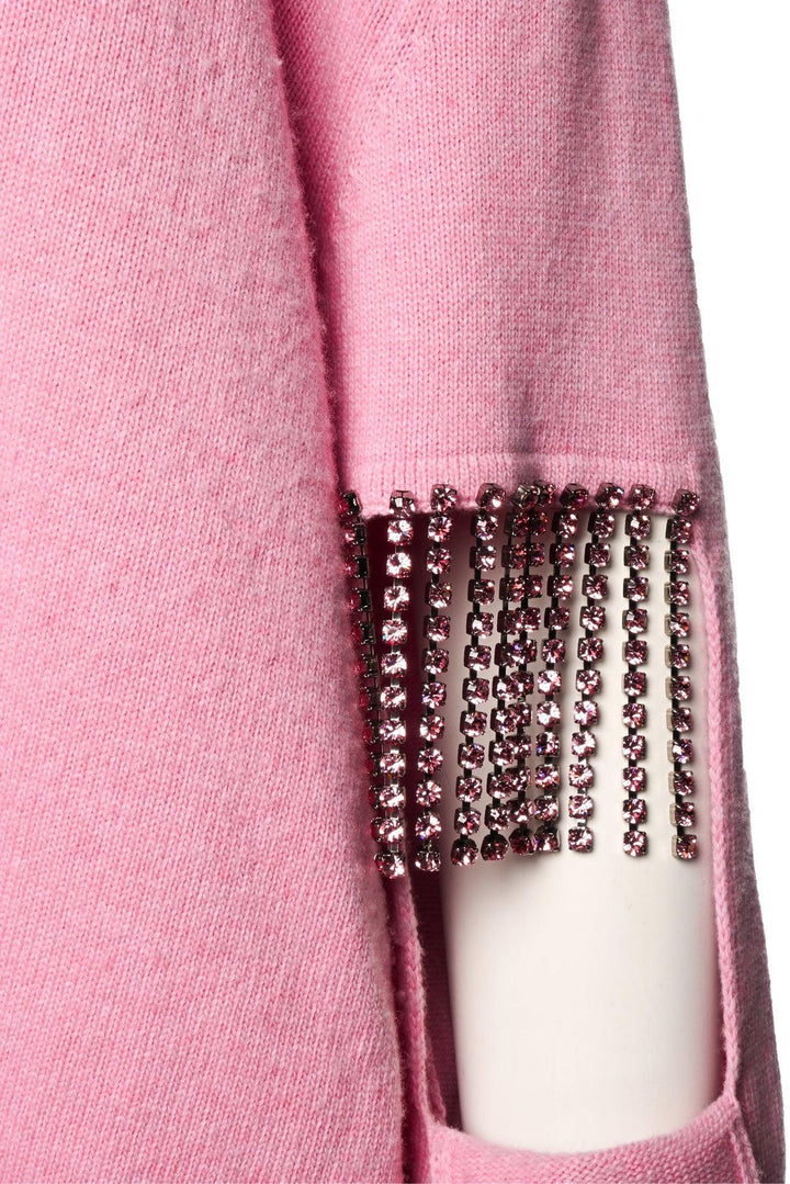 Christopher Kane Size M Cutout Cupchain Crystal Knit Sweater
