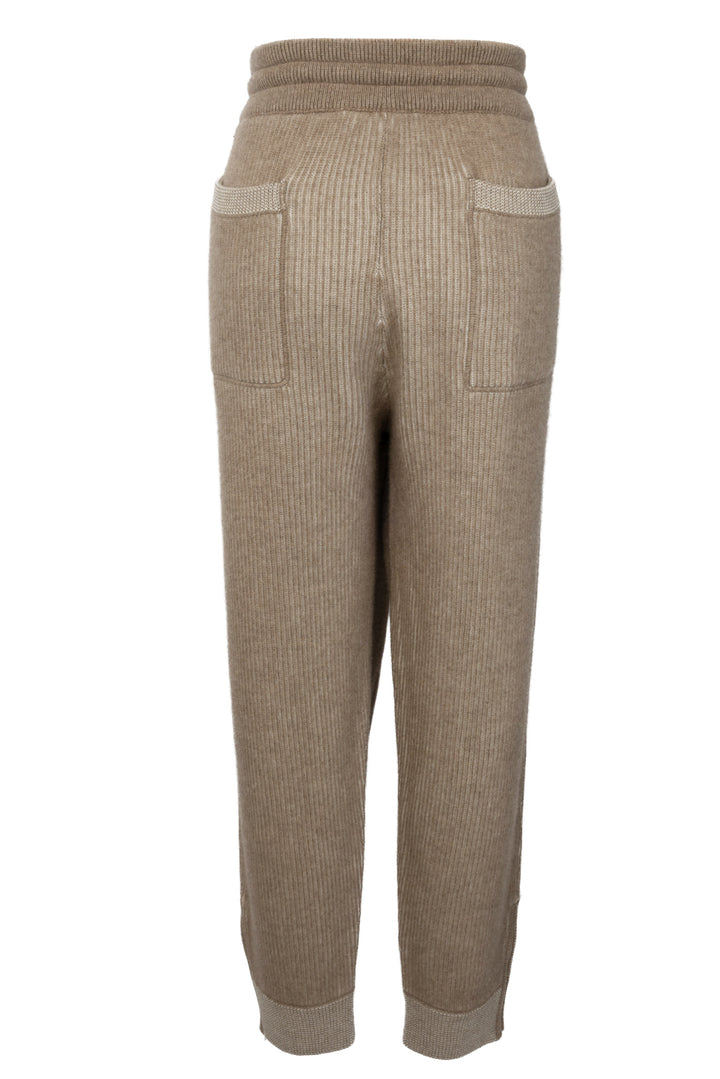 Brunello Cucinelli Size XL Men's Tapered Ribbed Cashmere Sweatpants