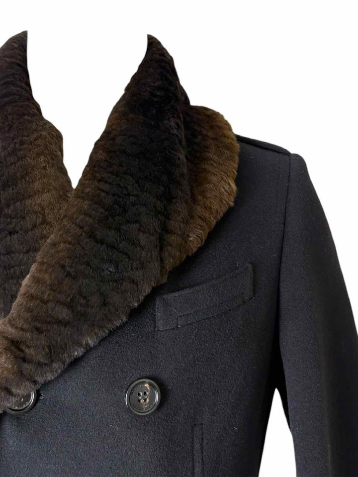 Burberry Prorsum Wool Rabbit Collar Size 50 Men's Coat