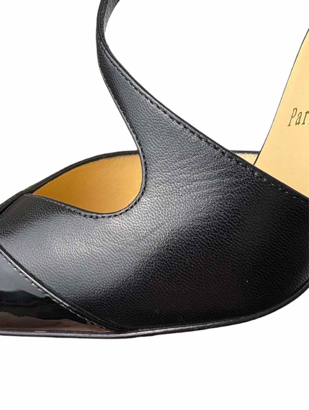 Louboutin Size 38.5 Crissos Crossover Patent Leather Pumps