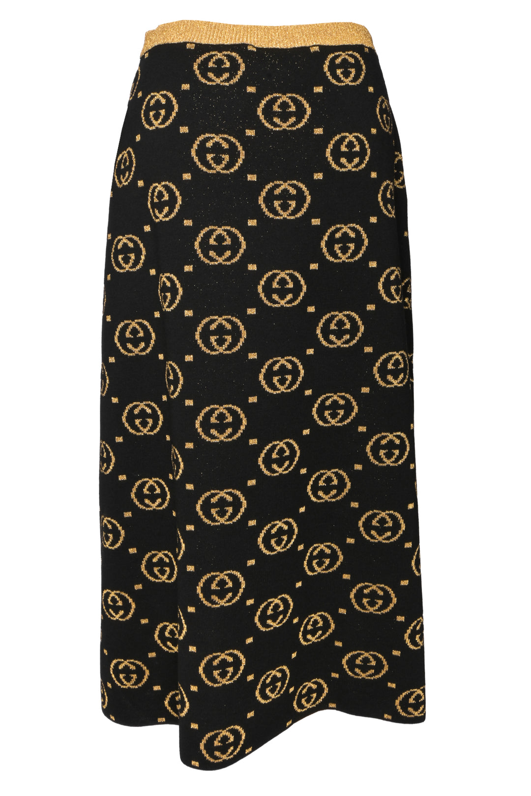 Gucci Size M GG Wool-Blend Midi Skirt