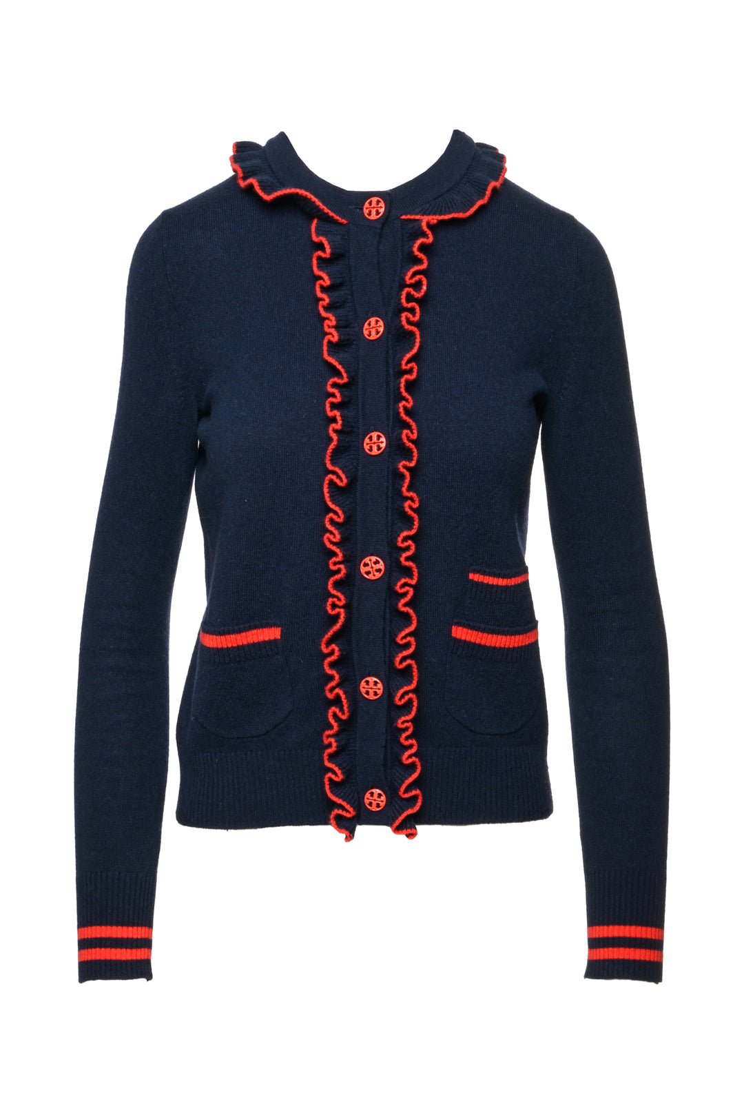 Tory Burch Size XS Cashmere Ruffle Cardigan