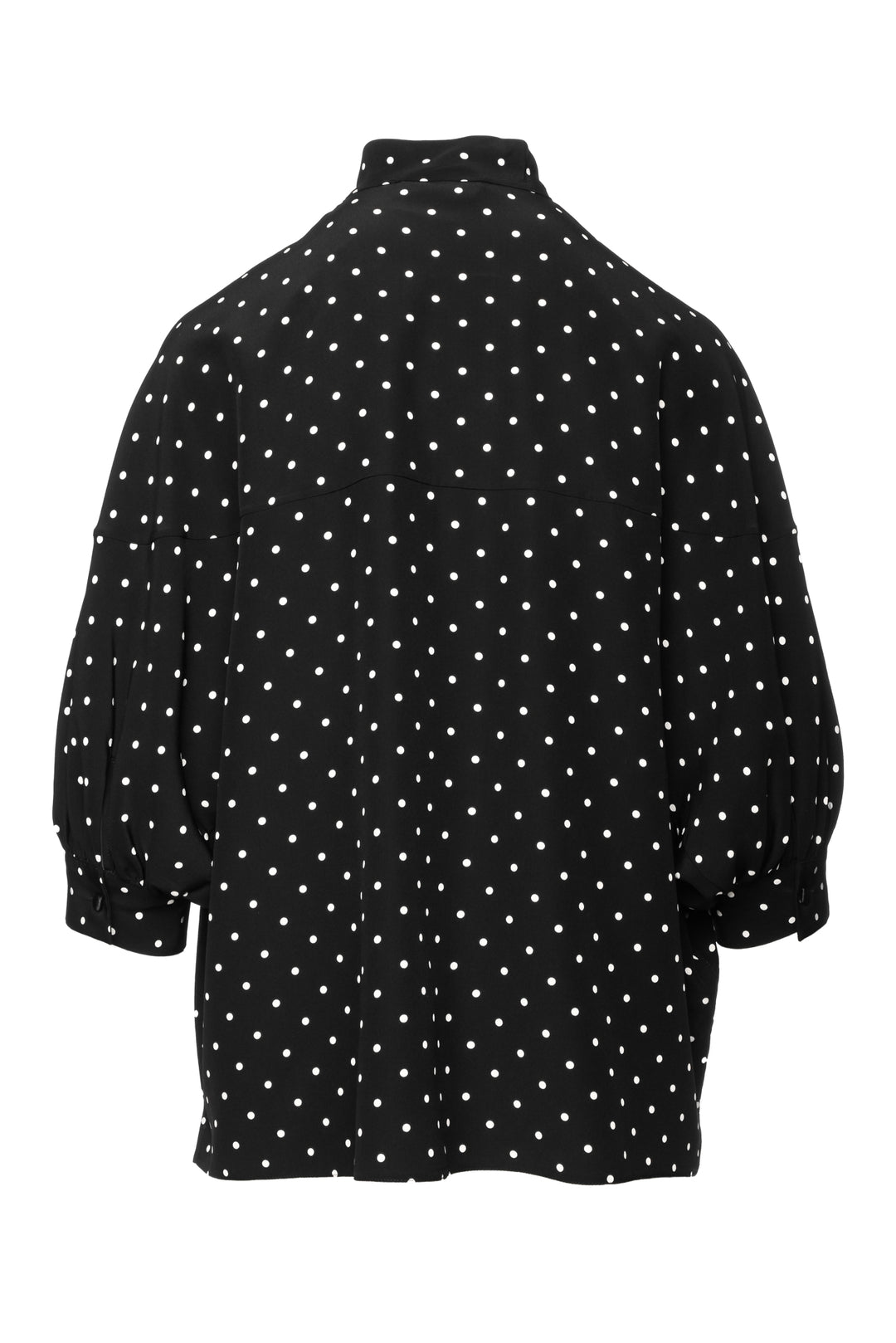 Prada Size 4 2020 Neck-Tie Polka Dot Silk Blouse