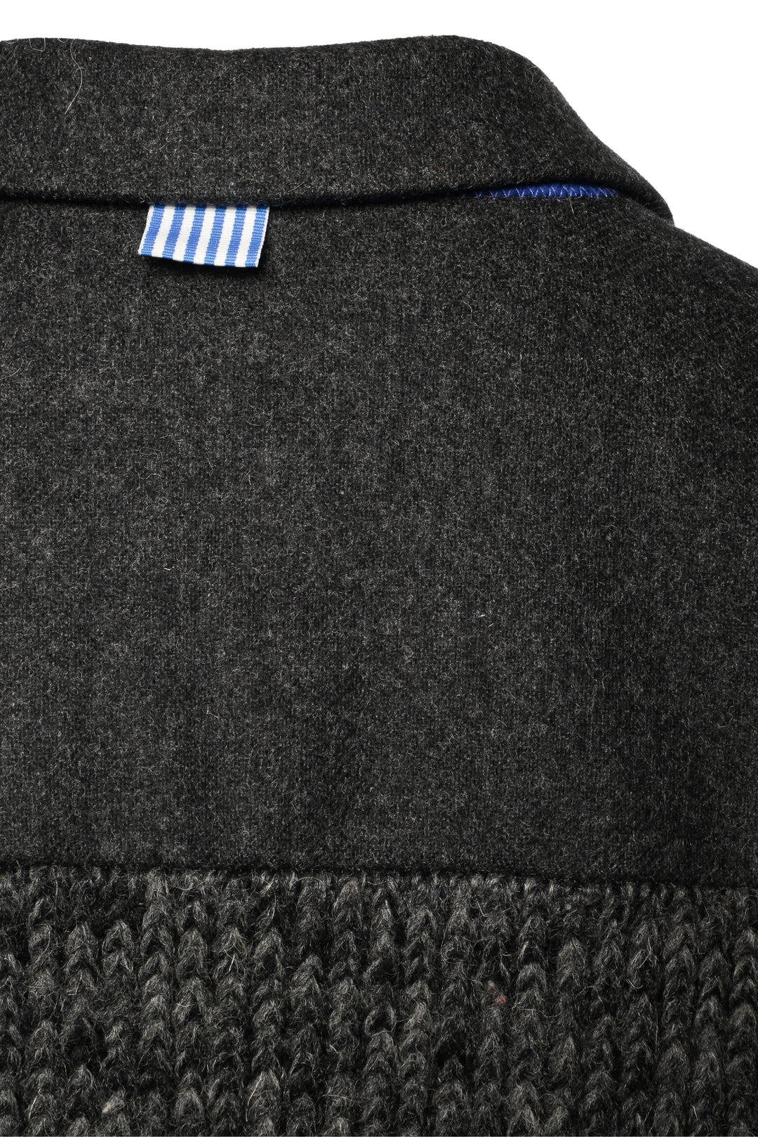Faconnable Size S/M Wool-Blend Knit Back Panel Coat