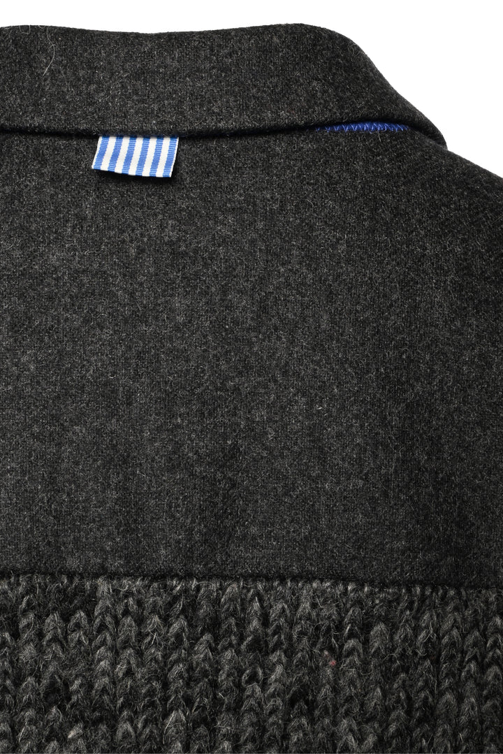 Faconnable Size S/M Wool-Blend Knit Back Panel Coat