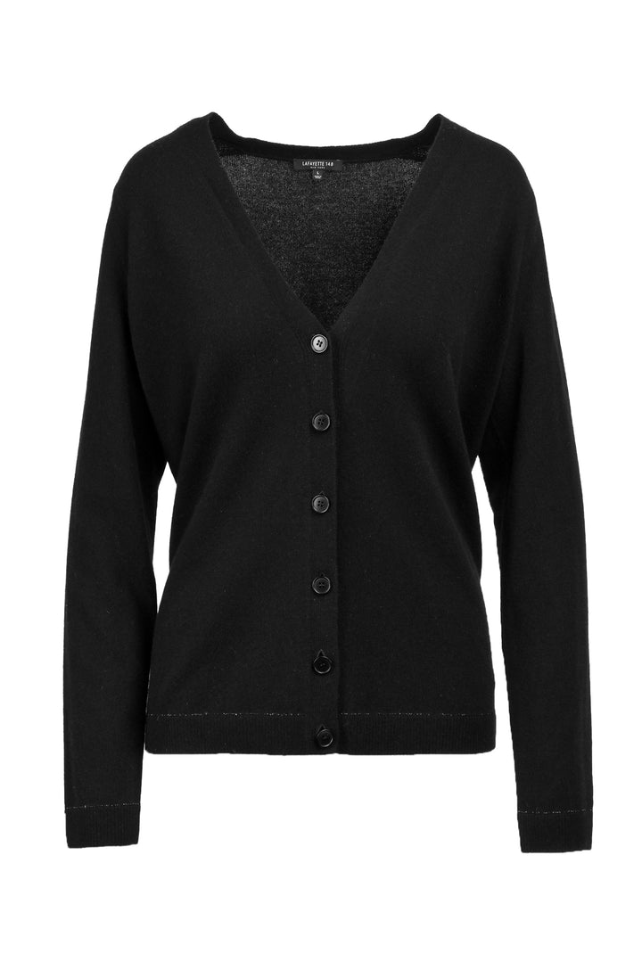 Lafayette 148 Size L Cashmere Sequin Embellished Cardigan