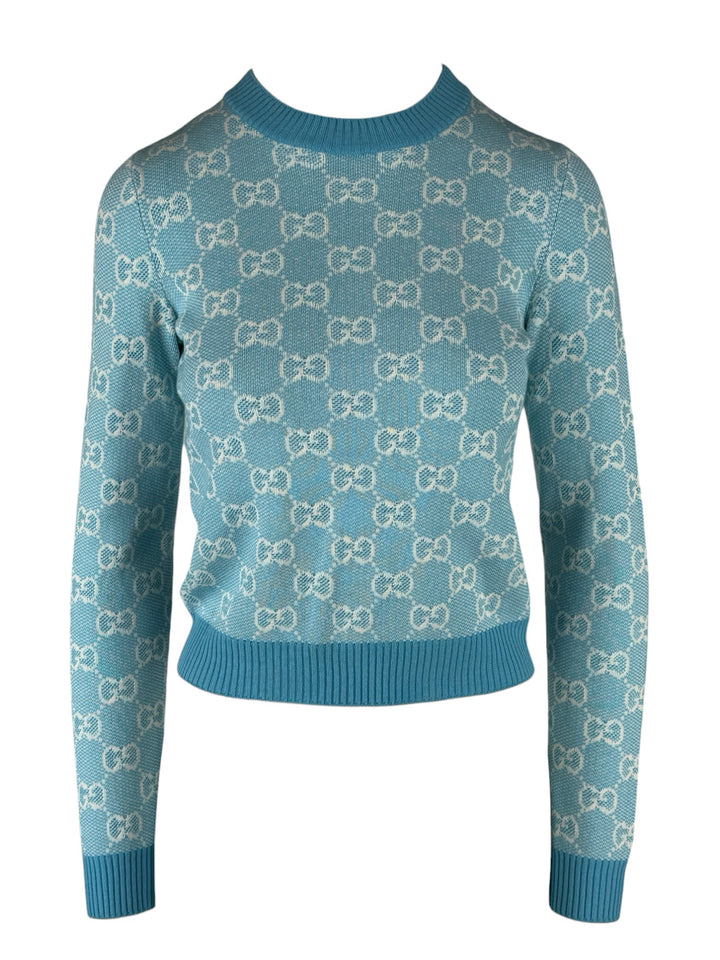 Gucci Size XS GG Monogram Jacquard Knit Sweater
