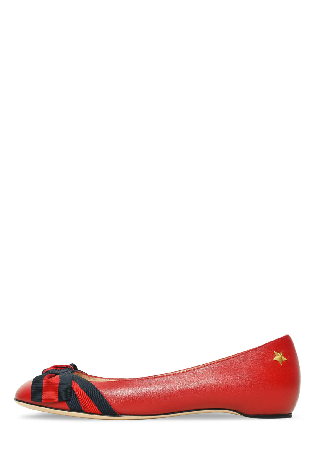 Gucci Size 38 Web Bow Ballet Flats