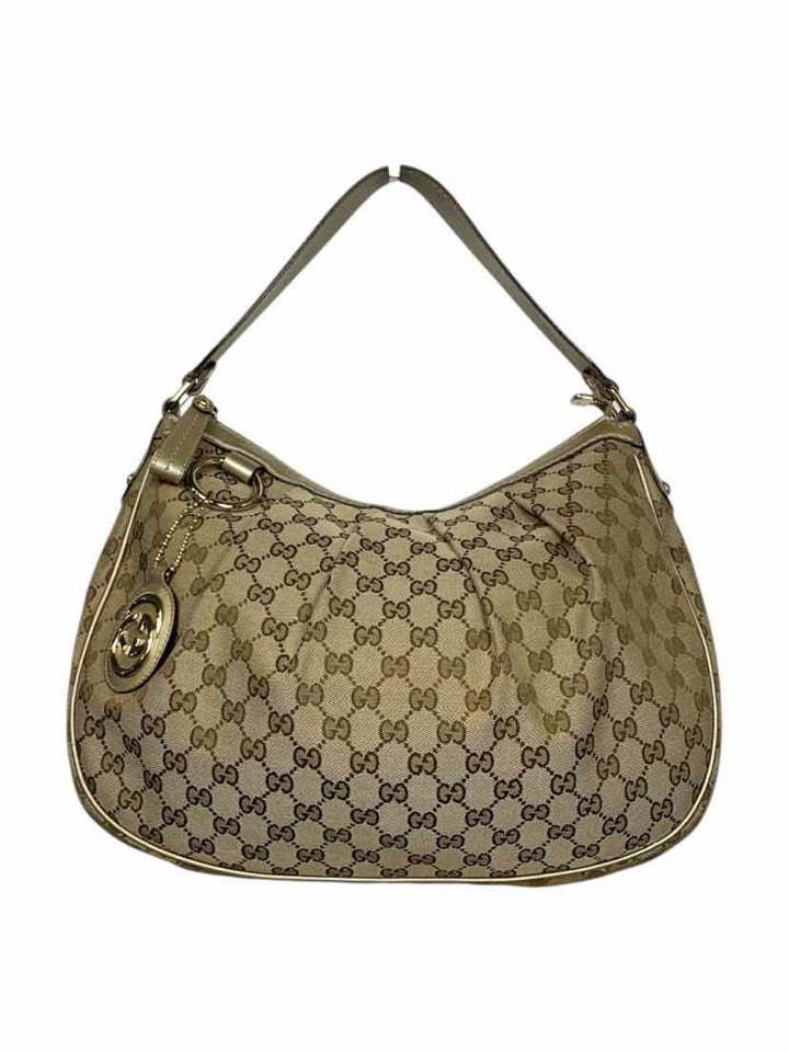Gucci GG Canvas and Leather Medium Sukey Hobo Bag