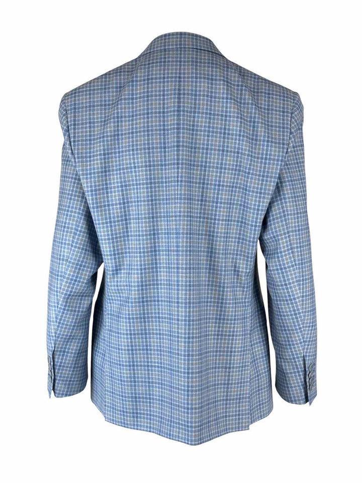 Canali Size 38 Men's Gingham Print Wool Blazer