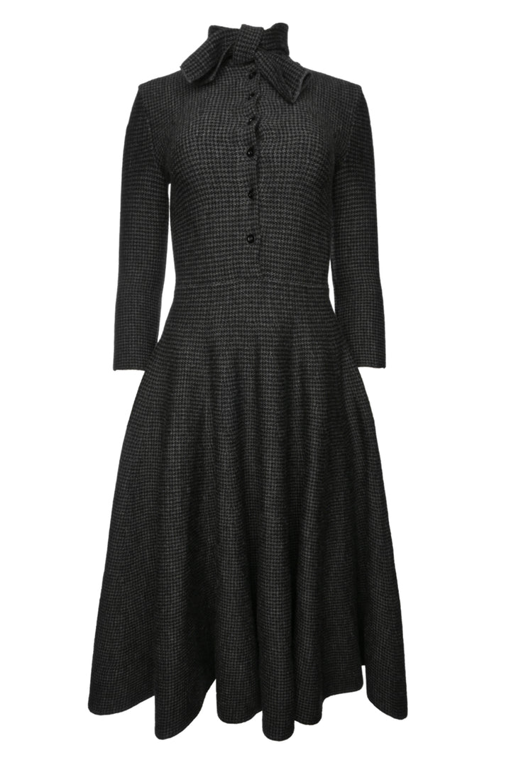 Christian Dior Size 2 Houndstooth Wool Knit Dress
