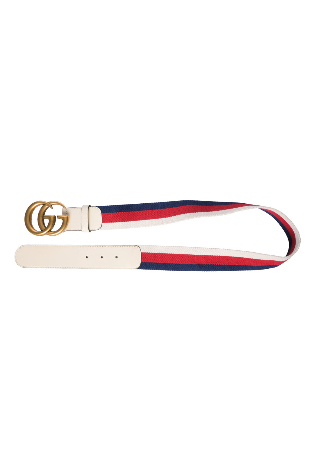 Gucci Size 32 Canvas Web Double G Belt