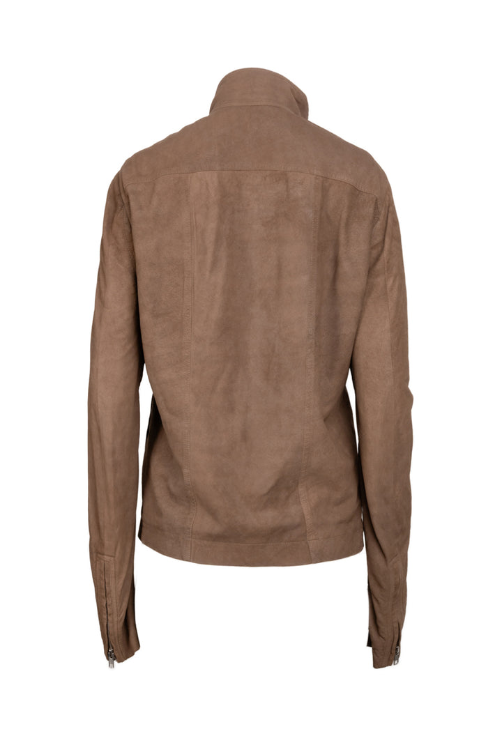 Rick Owens Size 40 Men's Faun Asymmetrical Lamb Leather Jacket