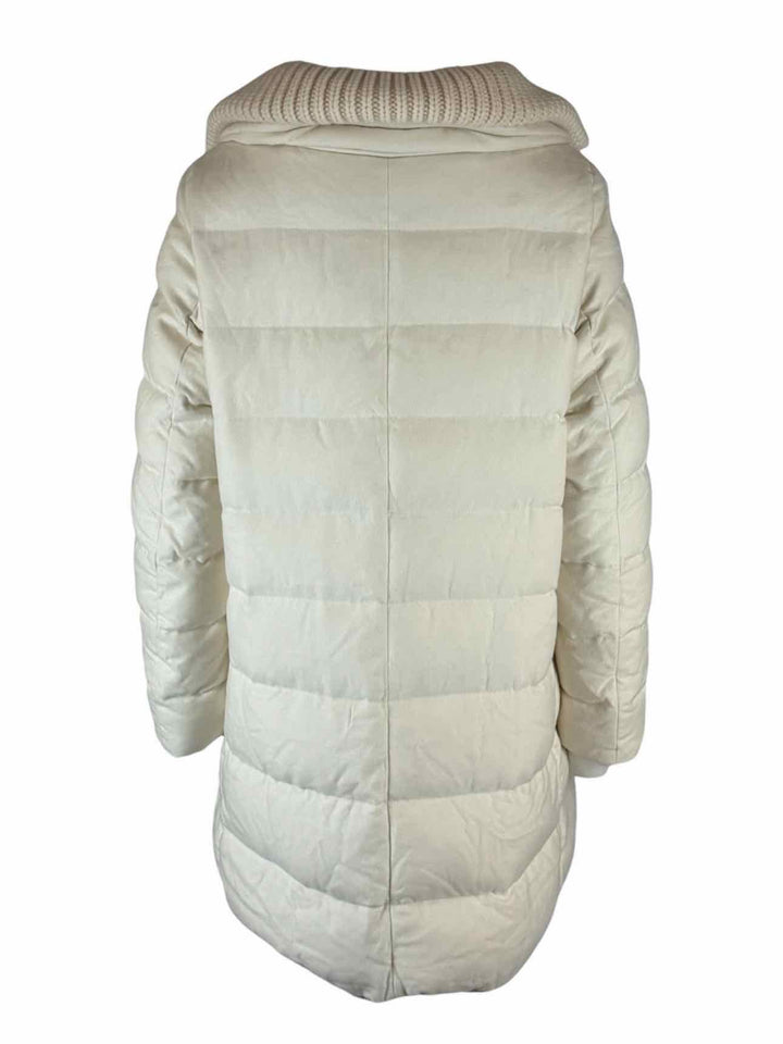 Herno Size 48 Quilted Silk & Cashmere Coat