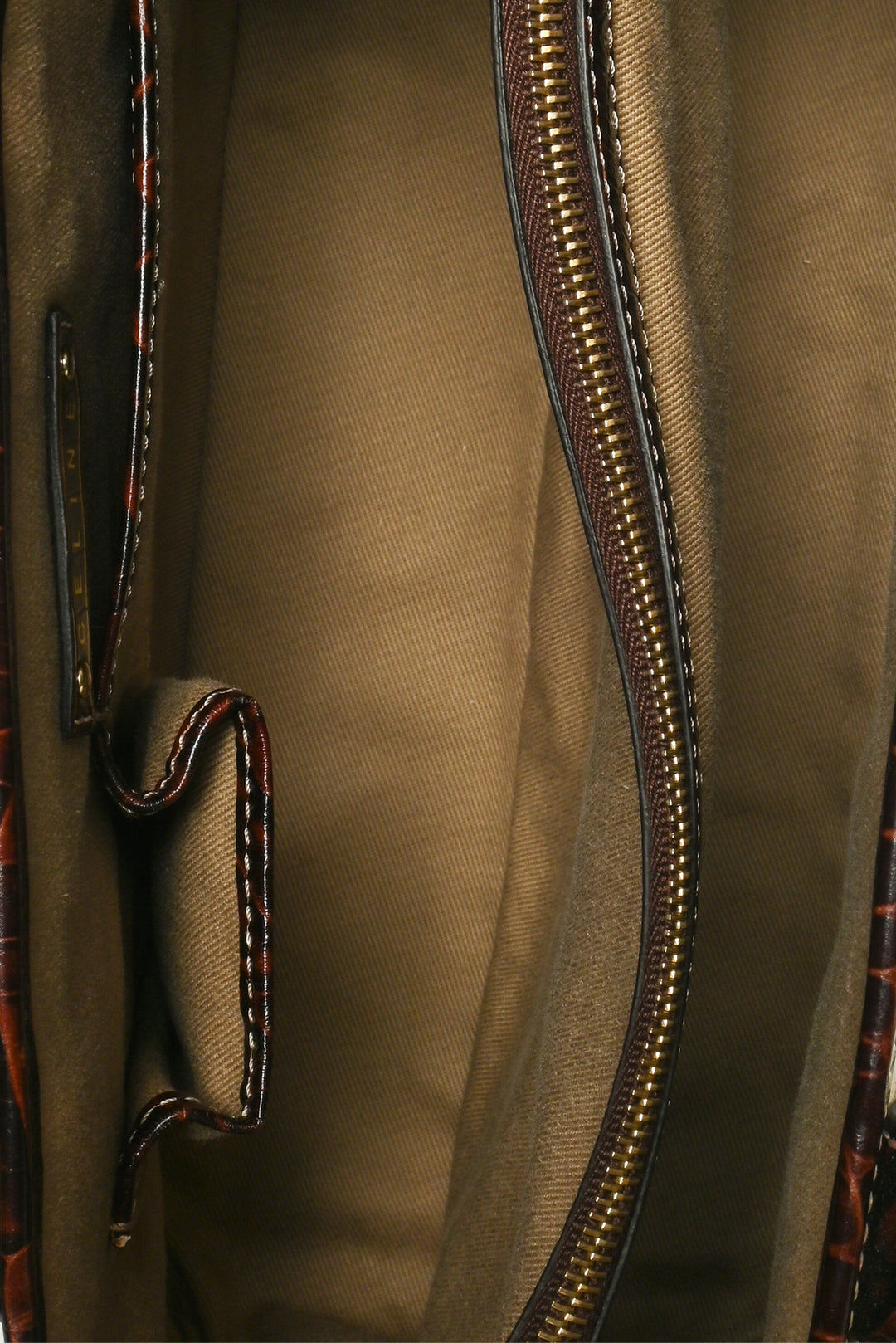 Celine 2007 Macadam Canvas & Embossed Leather Boogie Tote