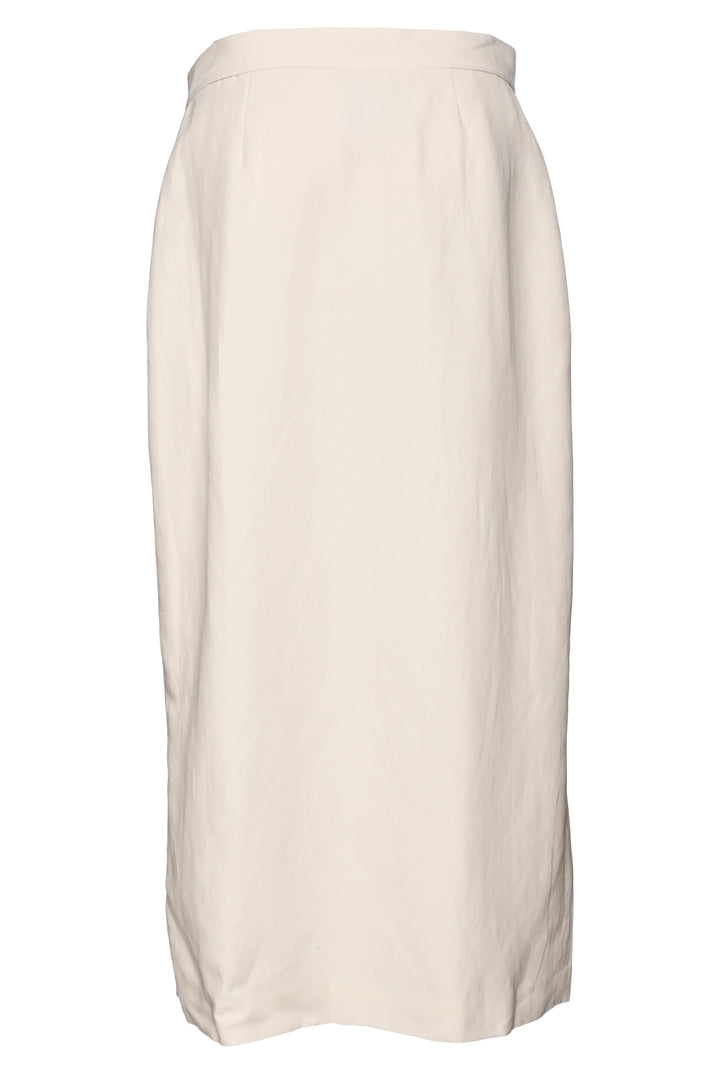 Giuliva Heritage Size S Linen & Silk Button Up Midi Skirt