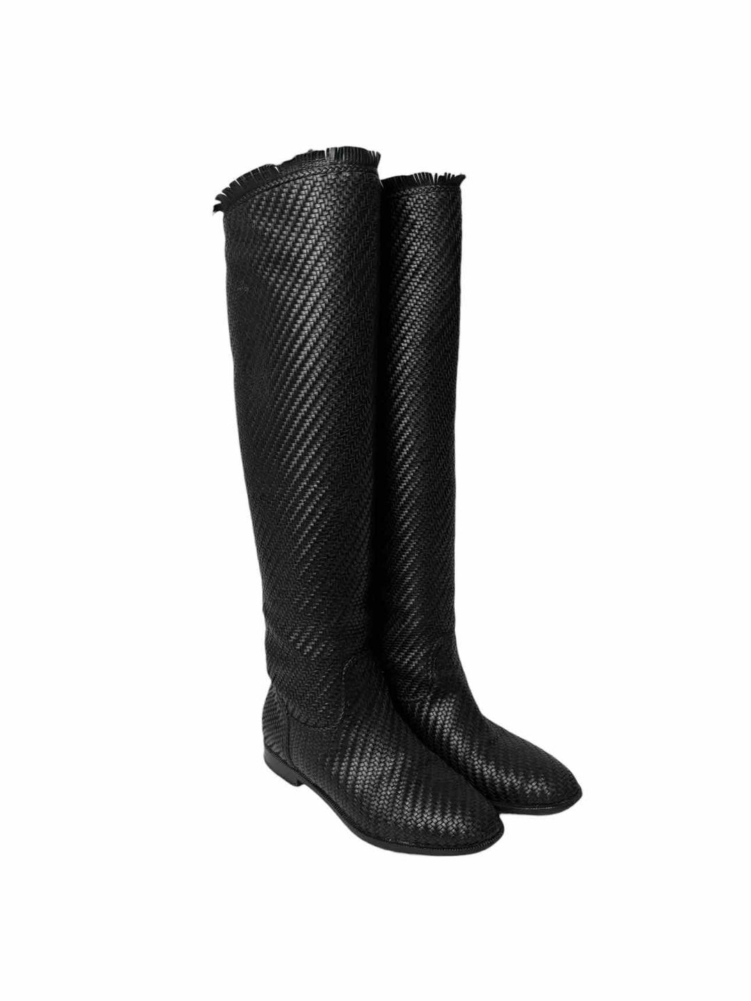 Dior Size 36 Global Woven Leather Boots