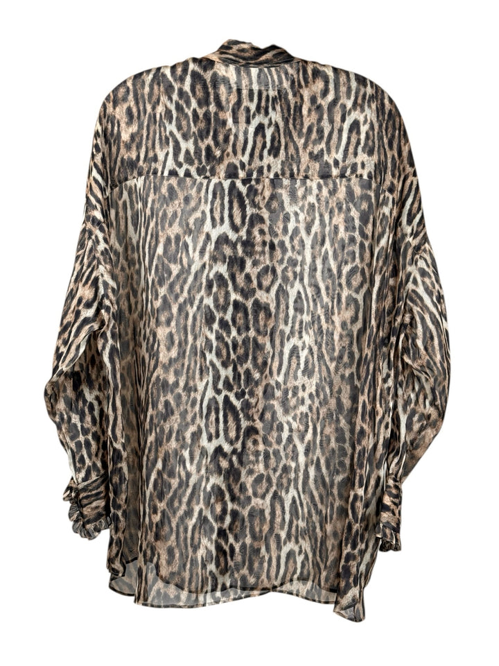 R13 Size XS Drop Neck Tuxedo Blouse