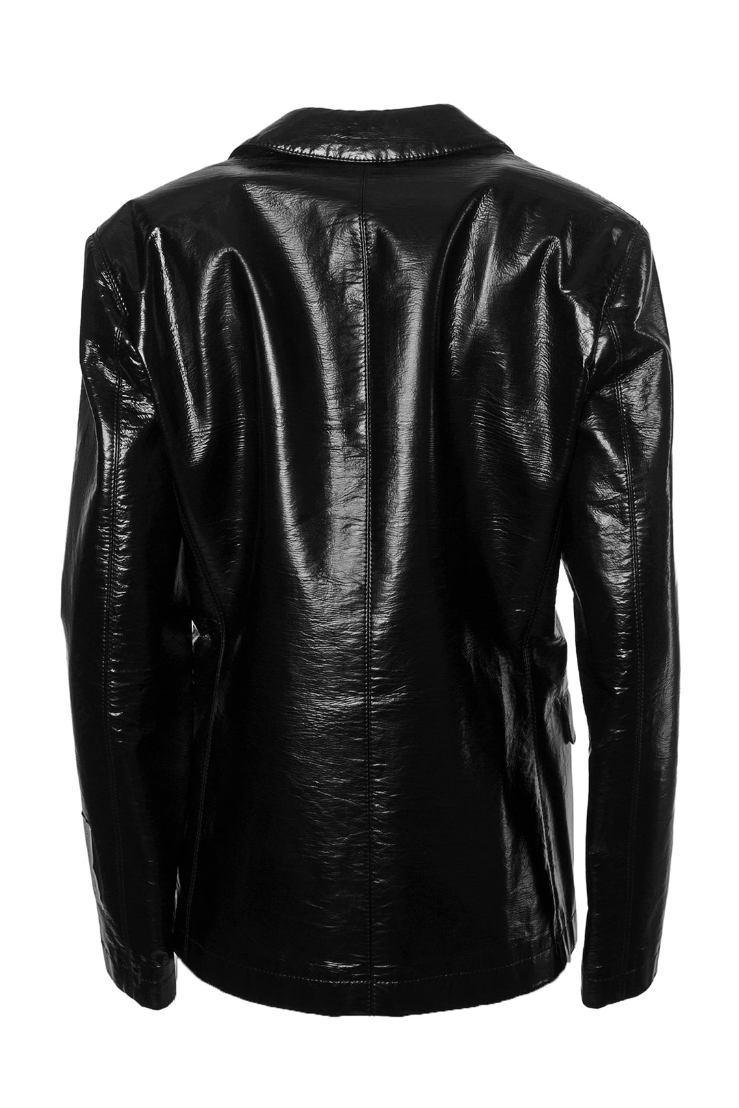 MSGM Size 38 Crinkle Patent Blazer