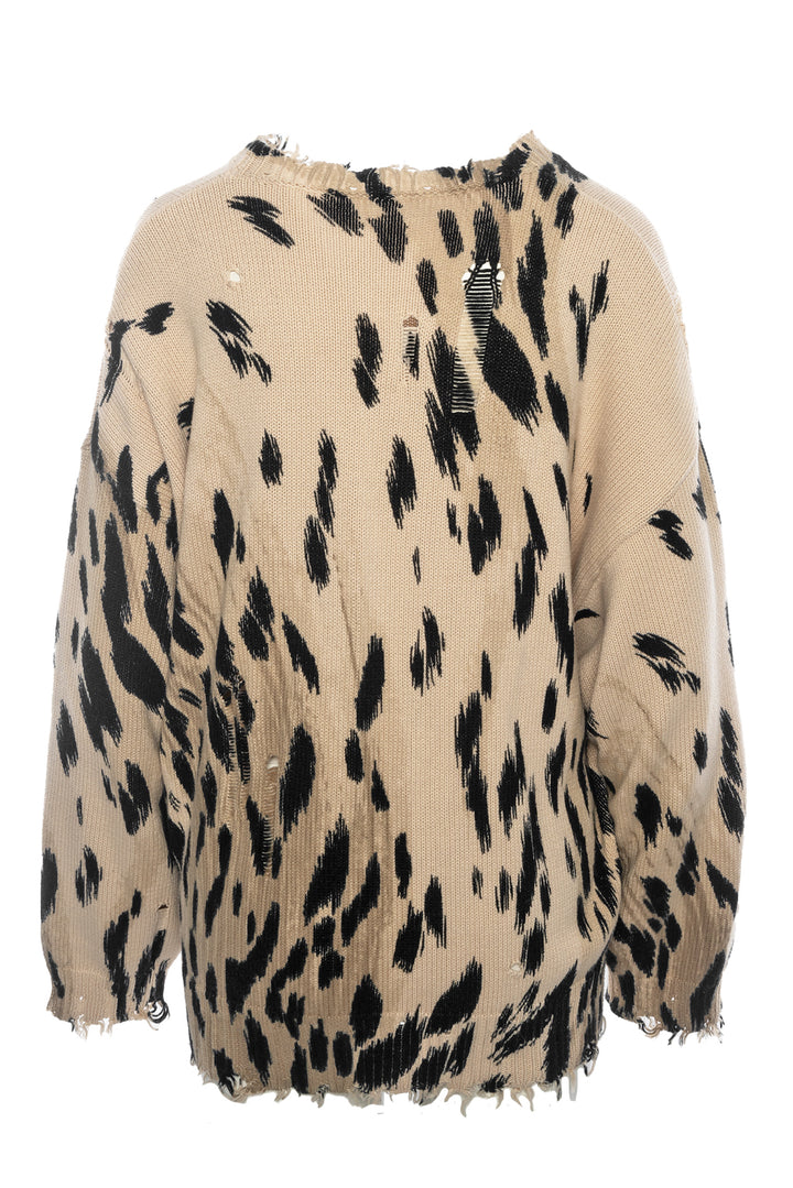 R13 Size S Cheetah Oversized Sweater