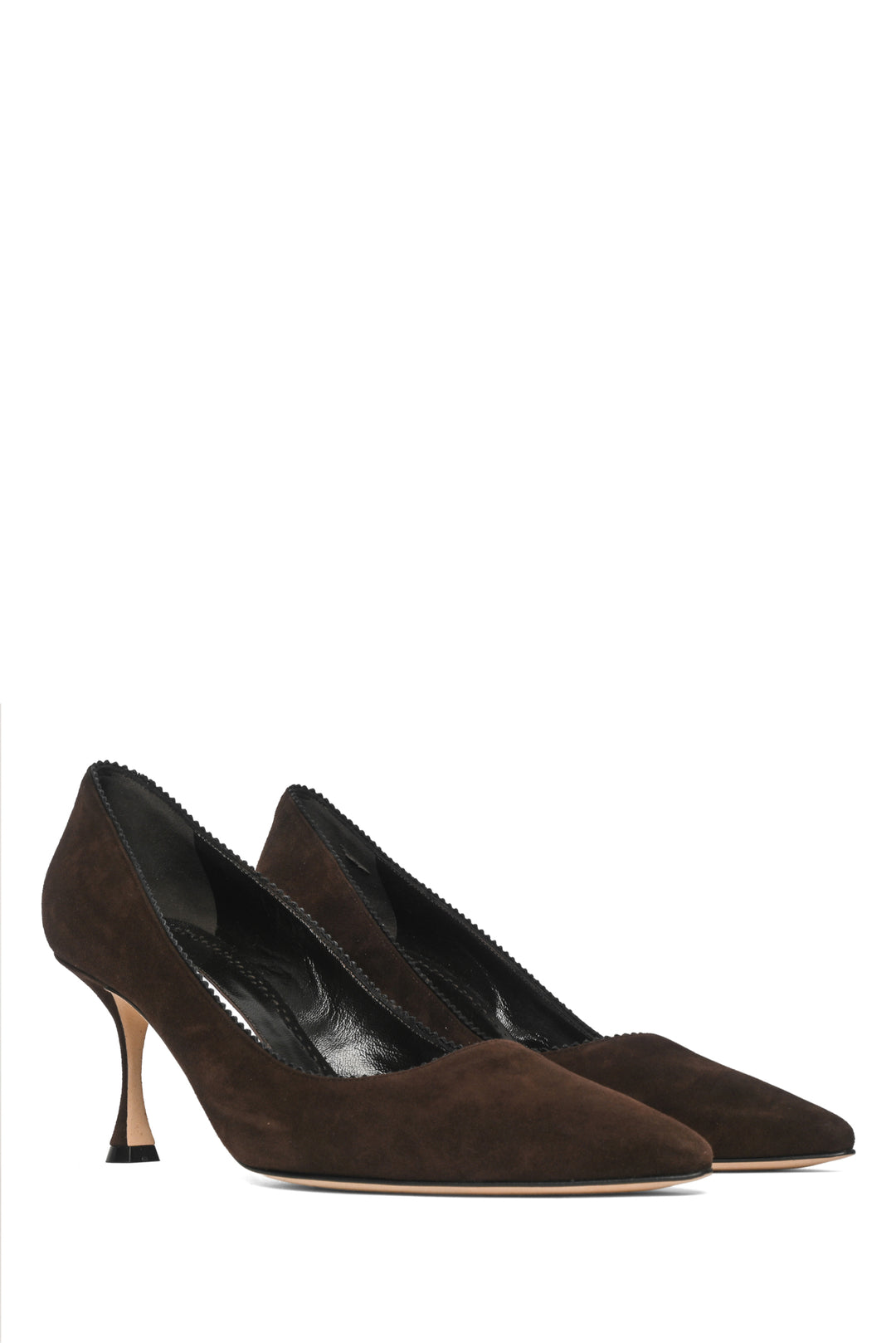 Manolo Blahnik Size 37.5 Osmaclo Suede Pumps