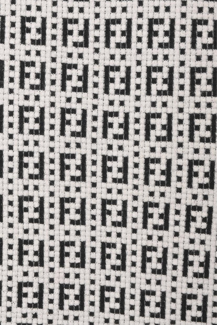 Fendi Size 12 FF Logo Print Mini Dress