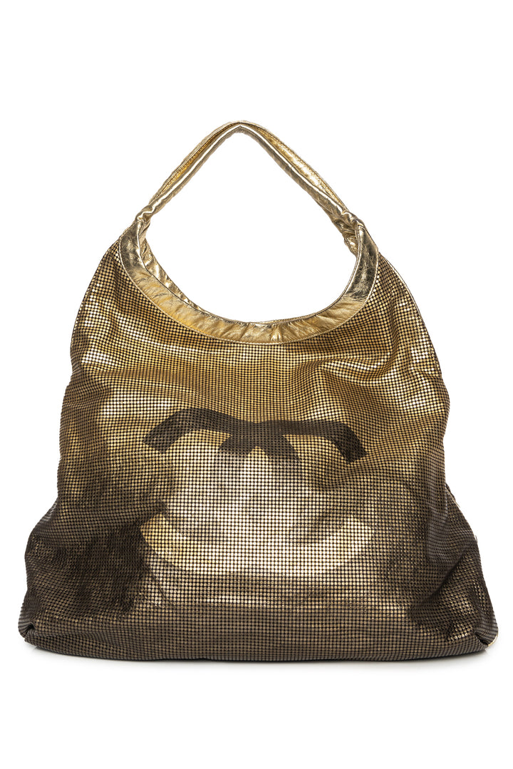 Chanel 2006-2008 Metallic Ombre Leather Hollywood CC Hobo Purse