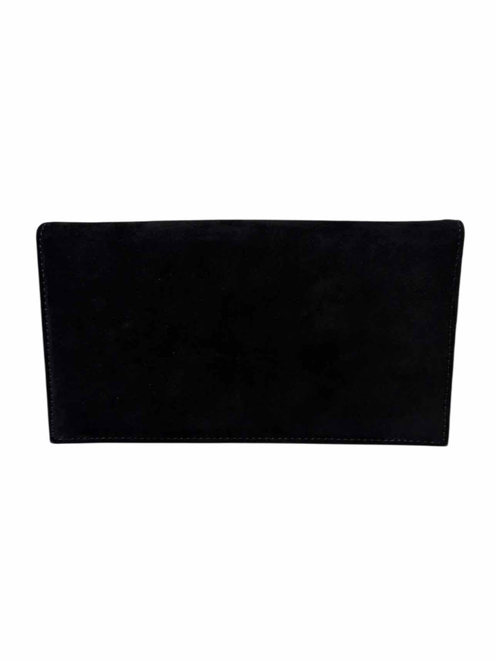 Valentino Suede Crystal Butterfly Clasp Clutch