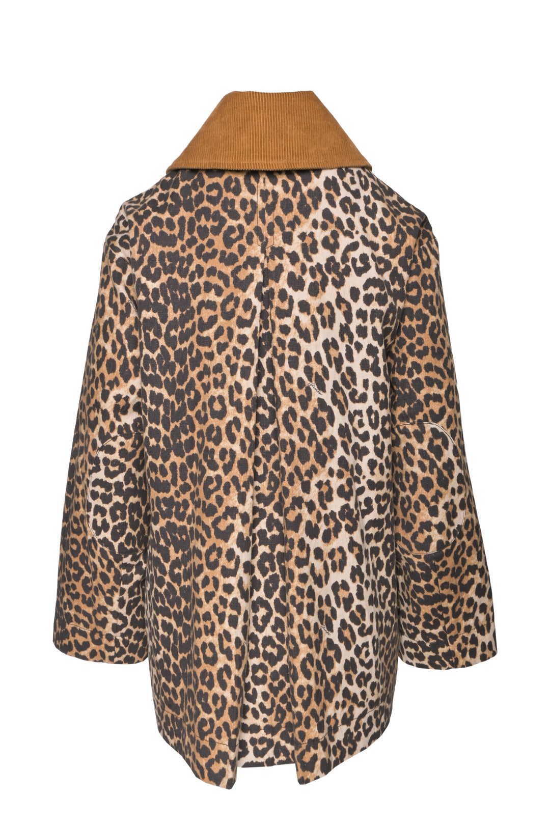 Ganni Size XXS/XS Leopard Printed Canvas Midi Jacket