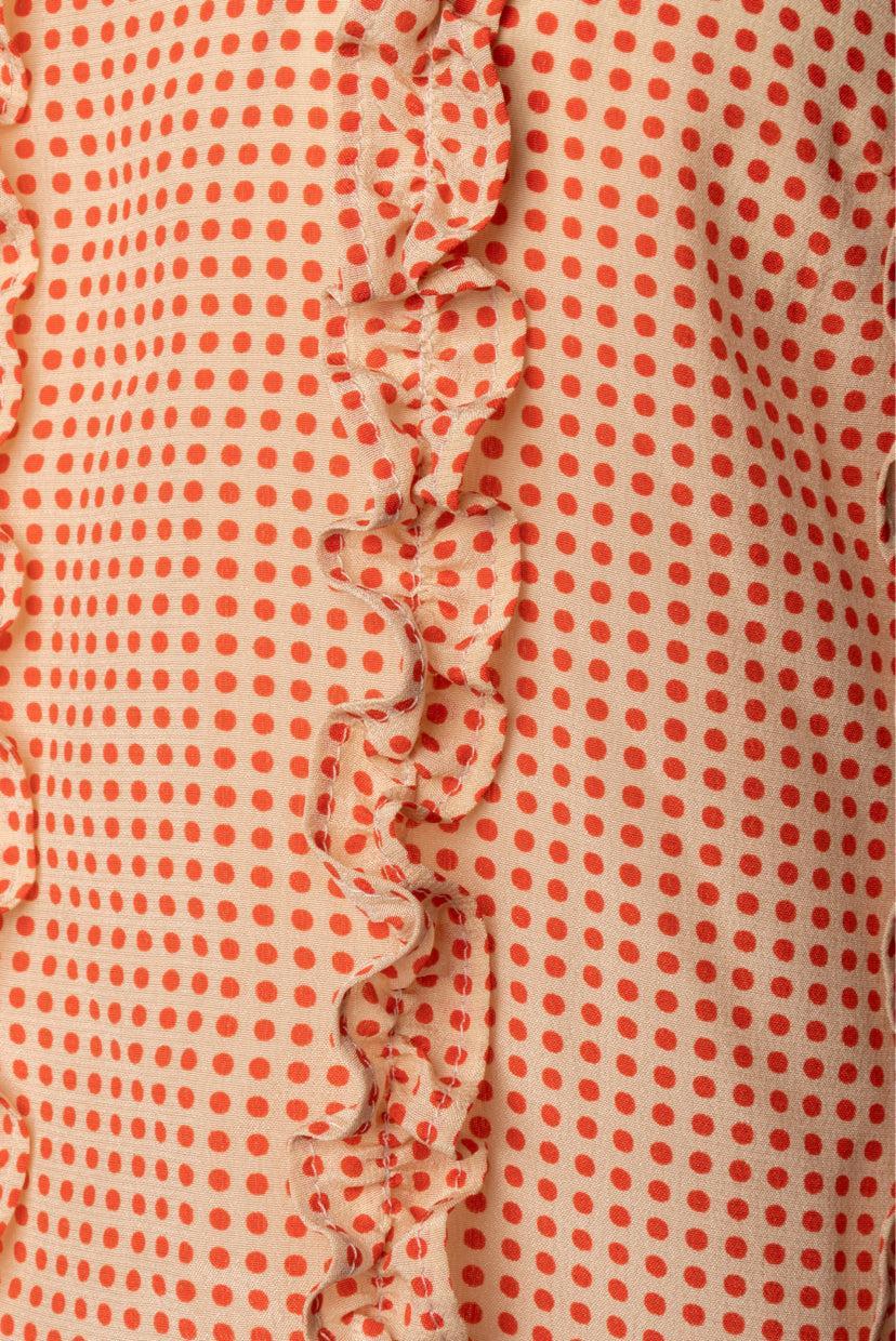 Akris Punto Size 8 Silk Ruffle Top