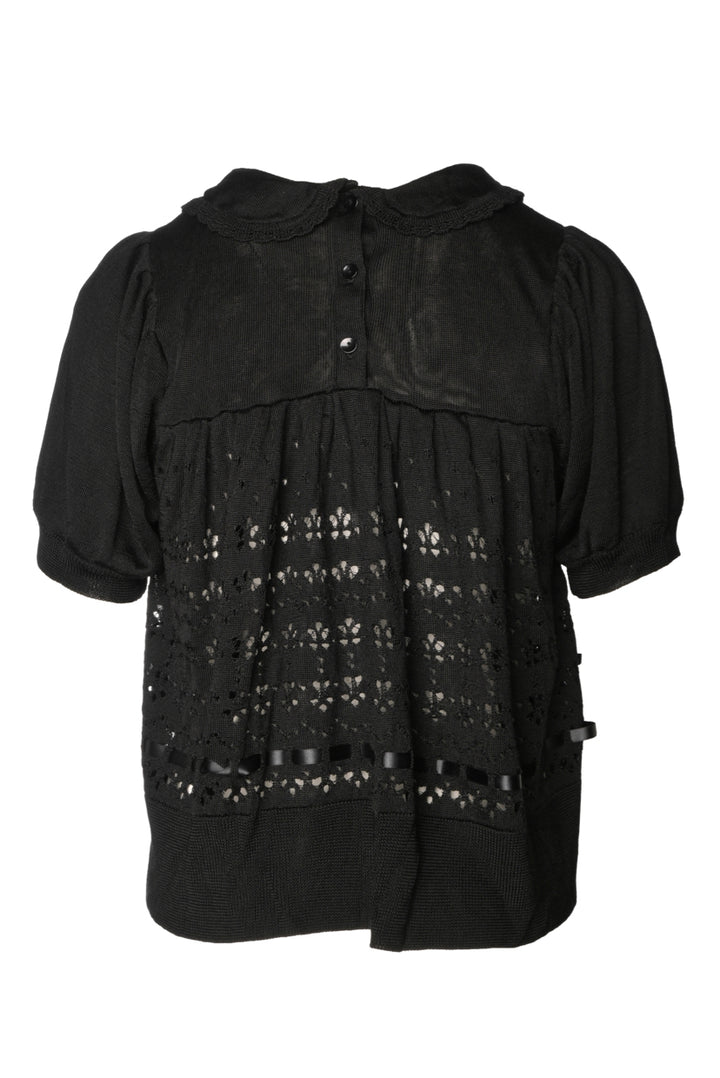 Simone Rocha Size S Knit & Ribbon Bow Detail Tops