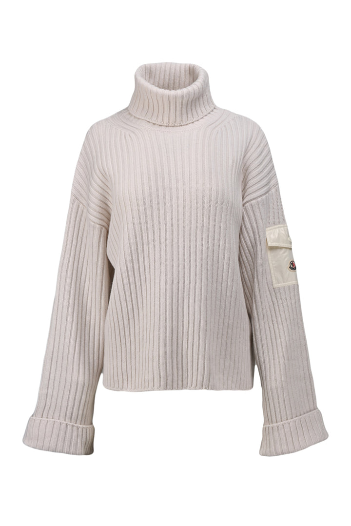 Moncler Size L Collo Alto Tricot Turtleneck Sweater