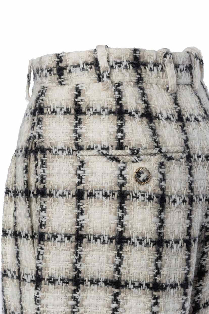 Chanel Size 36 2019 Pleated Front Wide Leg Tweed Pants