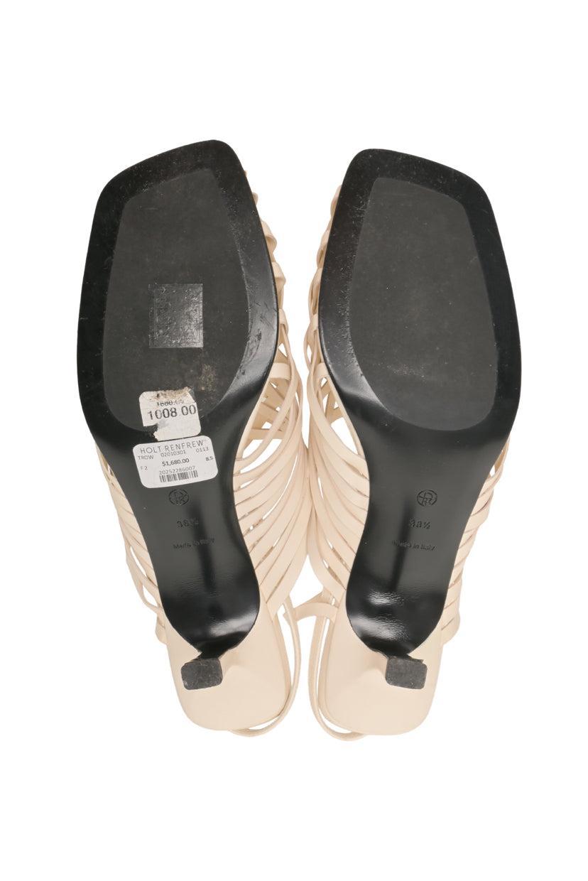 The Row Size 38.5 Smooth Vegetable Leather Woven Mule Sandals