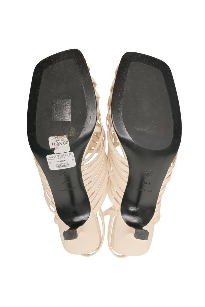 The Row Size 38.5 Smooth Vegetable Leather Woven Mule Sandals