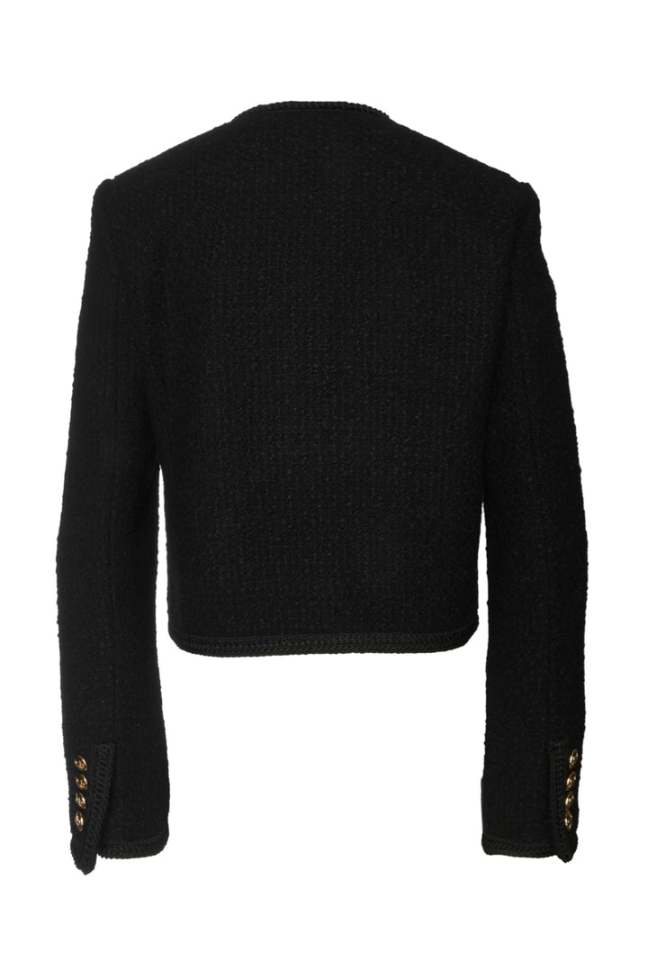 Celine Size 36 BouclÃ© Tweed Chasseur Jacket