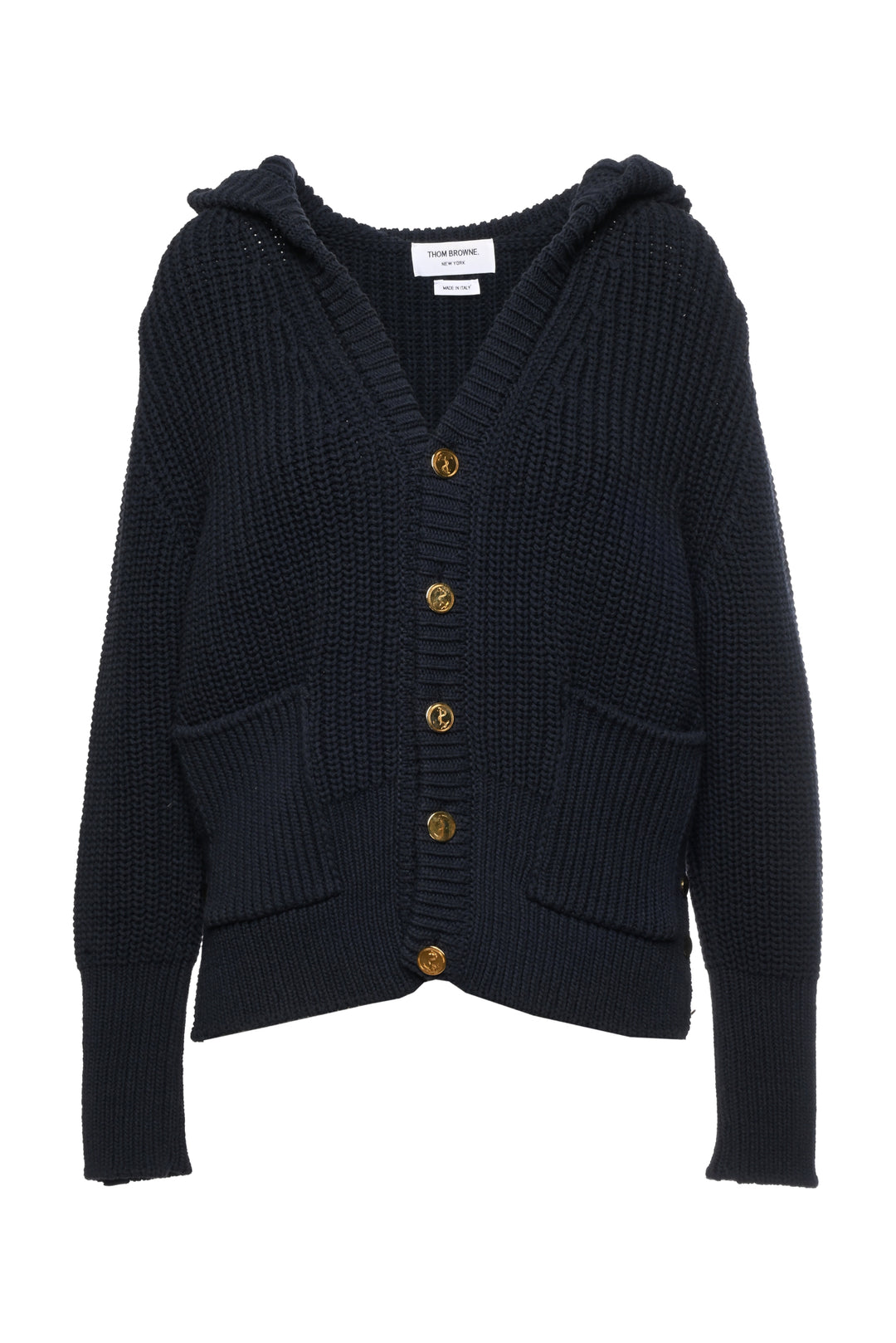 Thom Browne Size 2 Knit Hooded Cardigan
