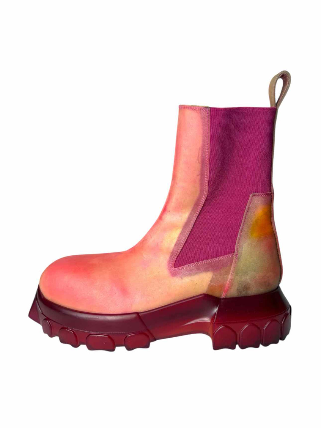 Rick Owens Size 41 Beatle Bozo Tractor Transparent Ankle Boots