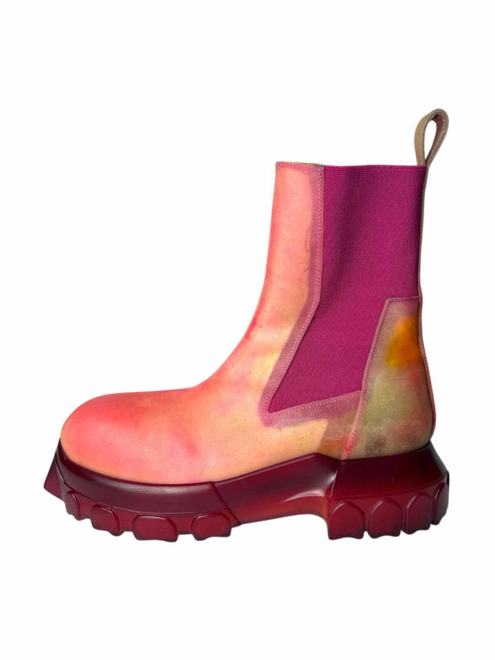 Rick Owens Size 41 Beatle Bozo Tractor Transparent Ankle Boots