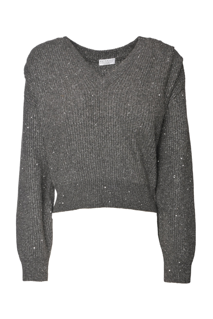 Brunello Cucinelli Size XS Sequin Cashmere Blend Sweater