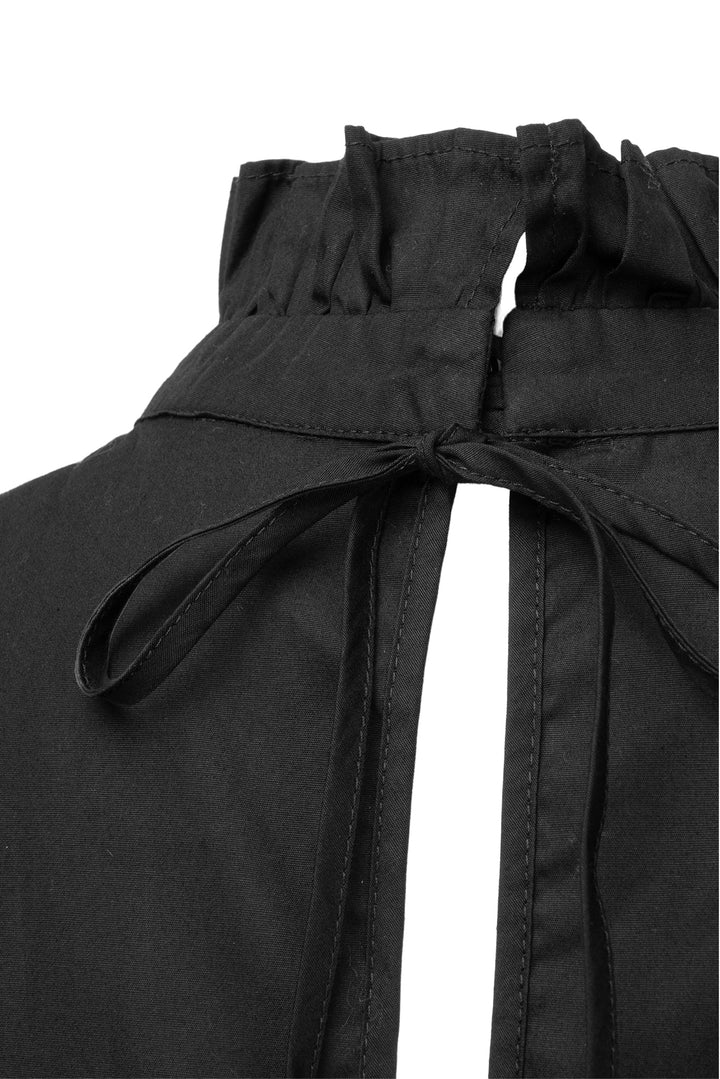 Cecilie Bahnsen Size 2 Ruffle Mock Neck Sleeveless Cotton Mini Dress