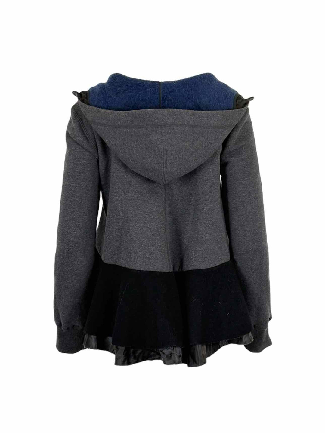 Sacai Size 2 Hooded Zip-Up Sweatshirt