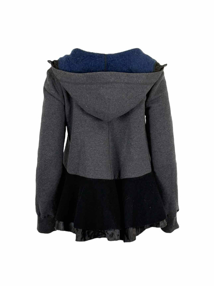 Sacai Size 2 Hooded Zip-Up Sweatshirt