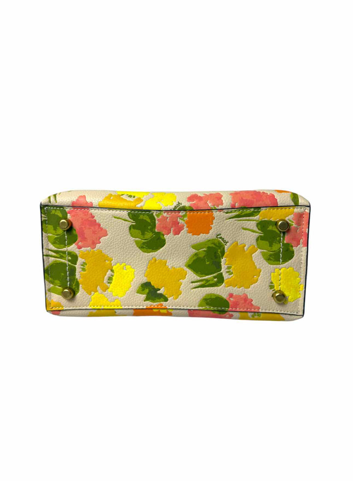 Coach Floral Printed Leather Willow Tote  Purse