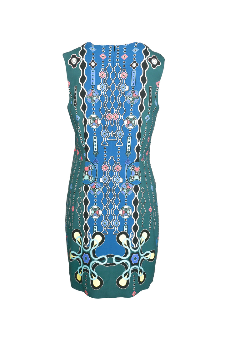 Peter Pilotto Size 10 Sleeveless Printed Midi Dress