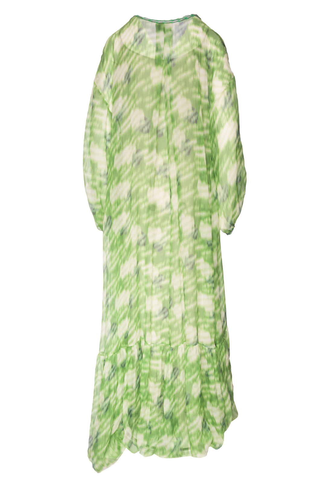 Giorgio Armani Size XL Printed Silk Georgette Kaftan Dress