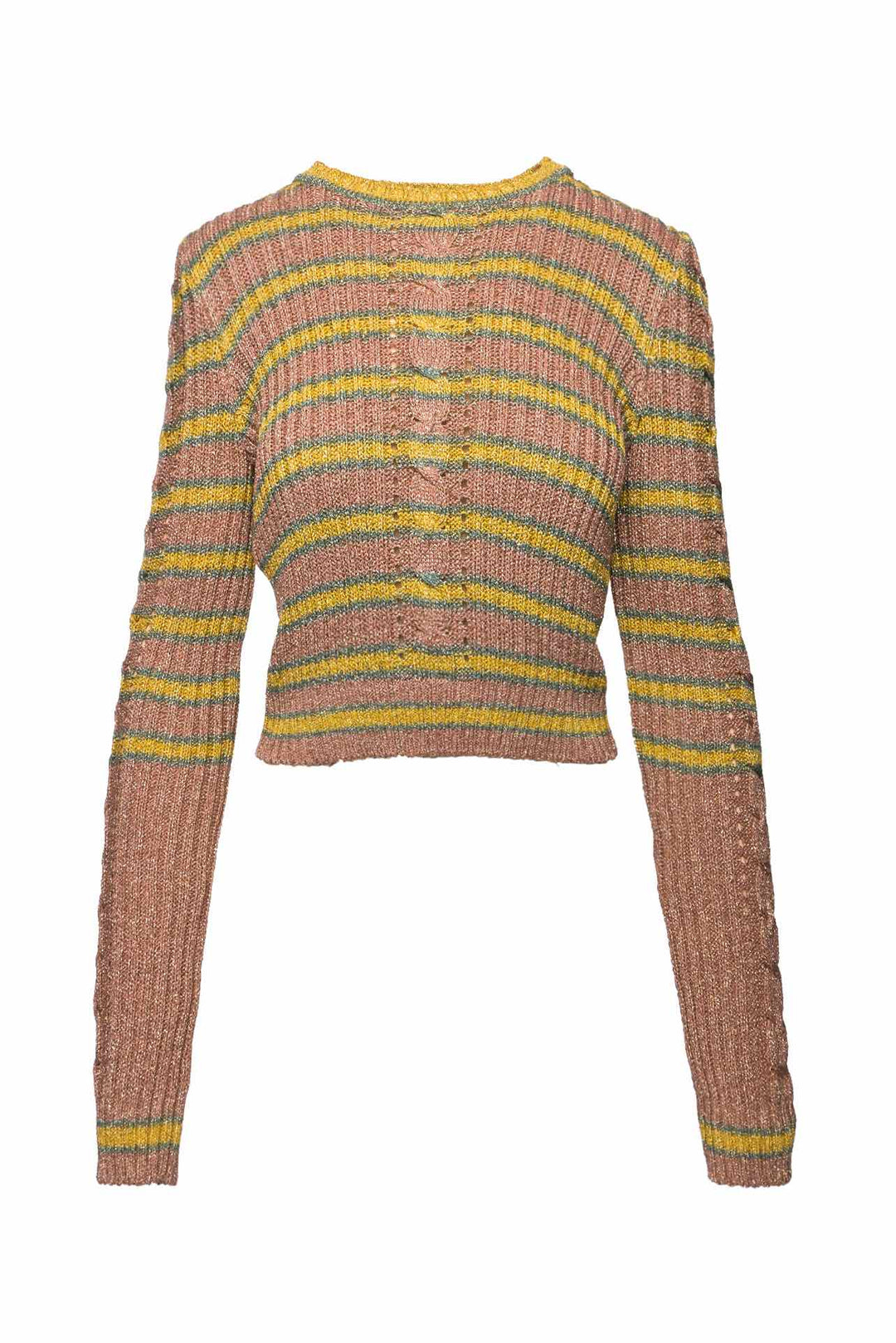 Philosophy Di Lorenzo Serafini Size 8 Metallic Striped Knit Sweater