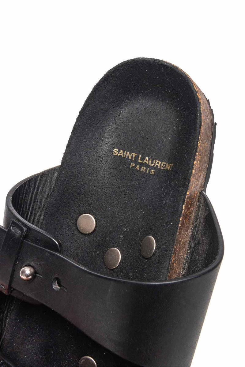 Saint Laurent Size 38 Jimmy Cross Slip On Slides