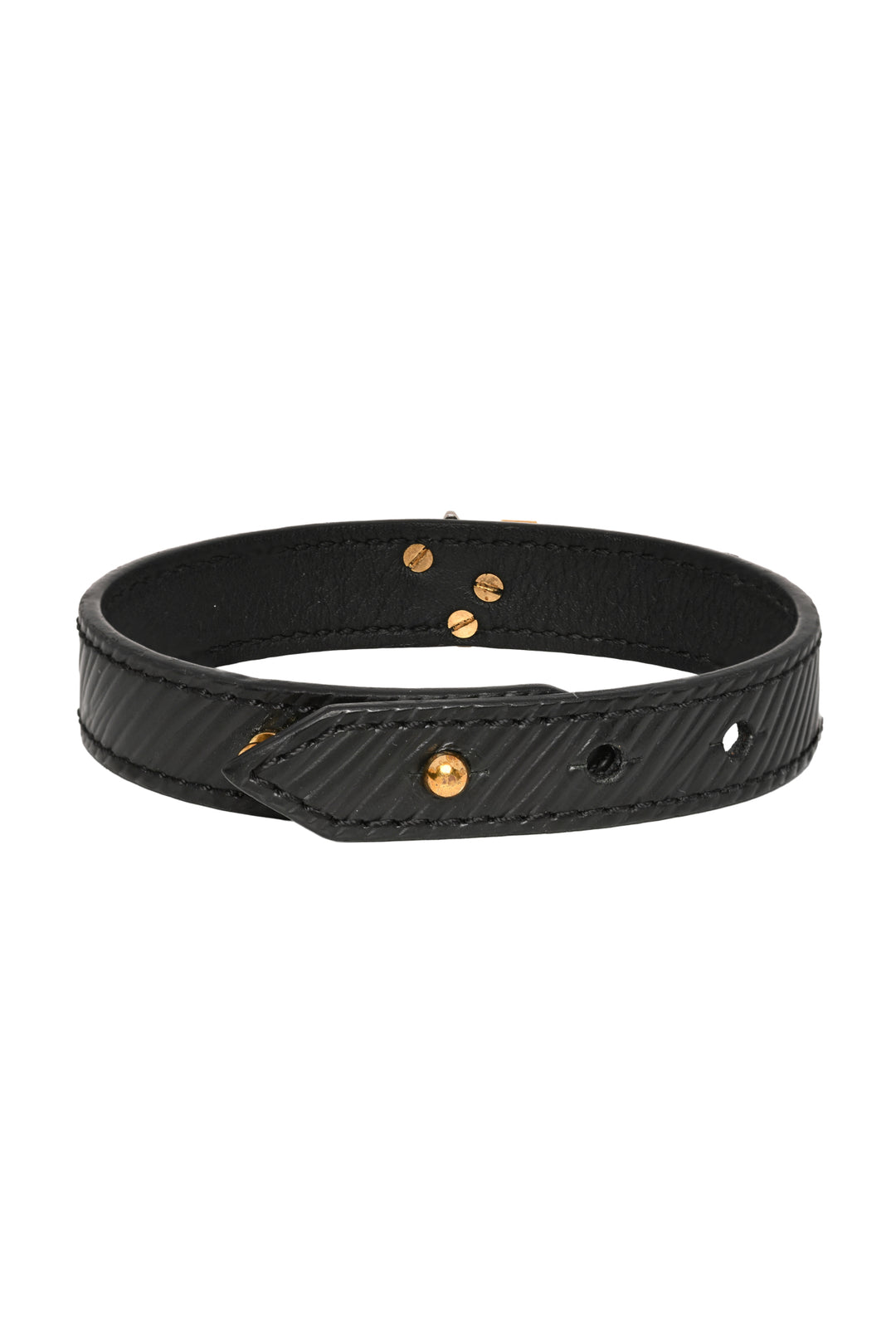Louis Vuitton Leather Epi LV Twist Bracelet
