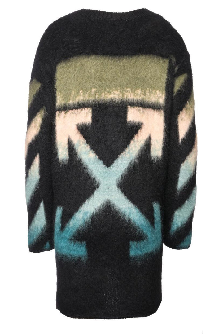OFF-WHITE Size 40 Men's Diag Brushed Mohair-Blend Crewneck Sweater